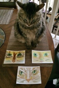 Newt is not impressed. And I agree with my boyfriend's assessment that v.2 "looks like a cat from my nightmares."