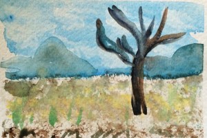 Dry brush & sponge. Thick use of color. Meh - not so great.