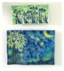 Plates I painted at Paint Your Heart Out in Occoquan, VA.