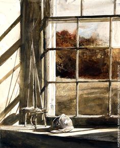 Example of an Andrew Wyeth watercolor similar to one that I sketched.