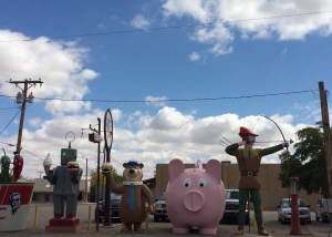 Across the street from Sparky's